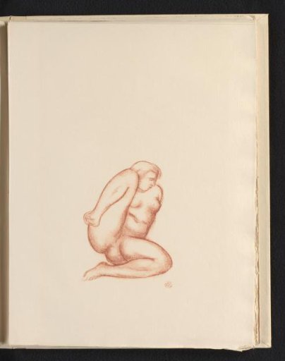 Reclining nude woman with spread legs
