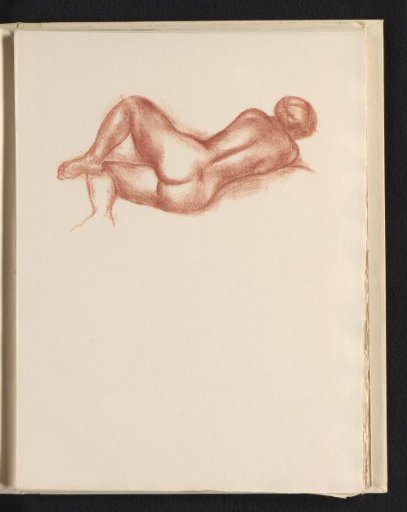 Reclining nude woman, seen from the back