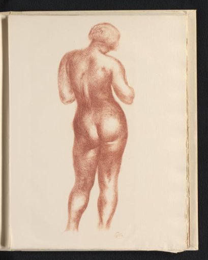 Standing nude woman, seen from the back