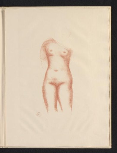 Standing nude woman, head omitted