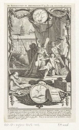 Allegory on the bankruptcies in Amsterdam caused by exchange wind trading