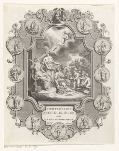 Allegory with Poetry on a throne