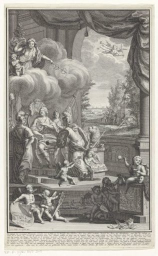 Allegory on the elevation of William IV, Prince of Orange-Nassau, to hereditary stadtholder