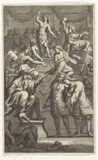 Reception of Cornelis de Bruyn as a new member of the Bentvueghels