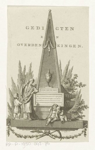 Obelisk with mourning putti