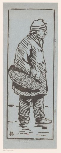 Old man with a basket