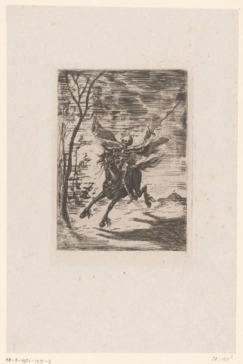 Personification of Death Galloping on a Horse