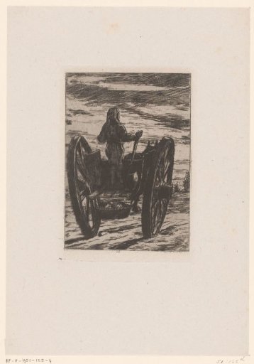 Executioner with a Sword in His Hand on a Cart