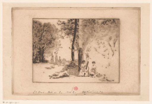Women Playing Music under a Tree