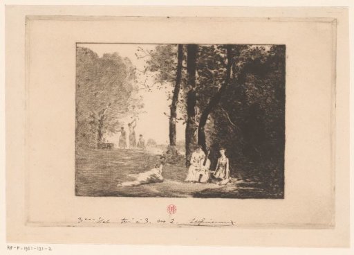 Women Playing Music under a Tree