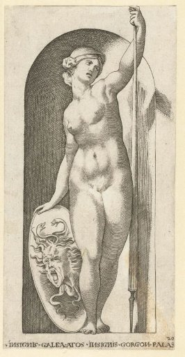Minerva (Pallas Athena) with the Head of Medusa on Shield