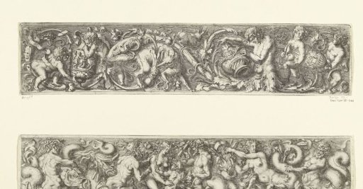 Frieze with a wolf in the center