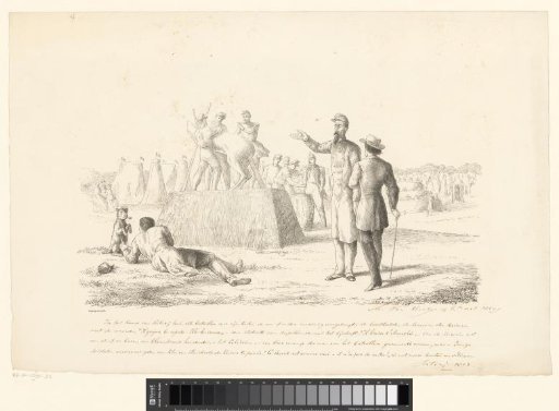 Erection of a statue in the camp of Satory