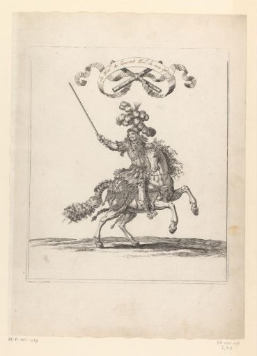 Antoine III de Gramont on horseback in Roman costume