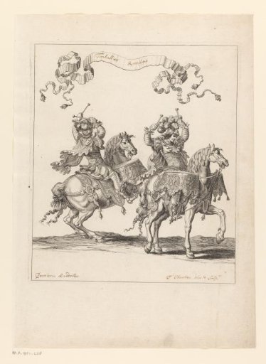 Drummers on horseback in Roman costume