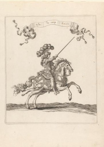 Man on horseback in Roman costume