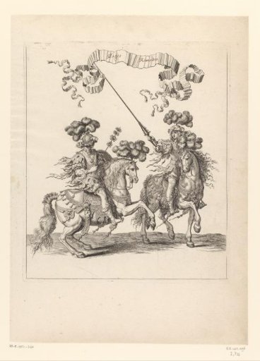 Card player and servant on horseback in Roman costume