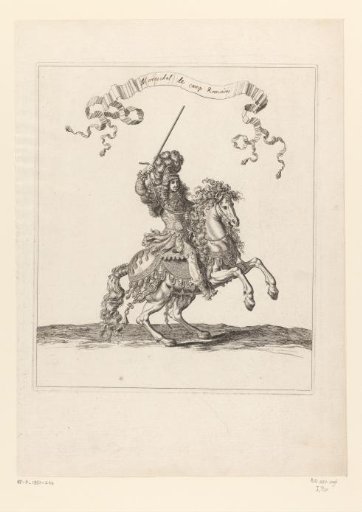 Commander on horseback in Roman costume