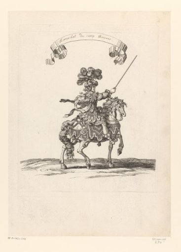 Commander on horseback in Persian costume