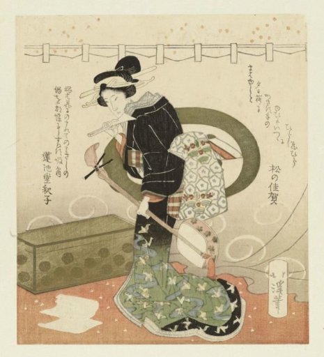 Woman with Shamisen