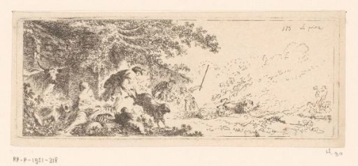 Pastoral scene with sheepherders