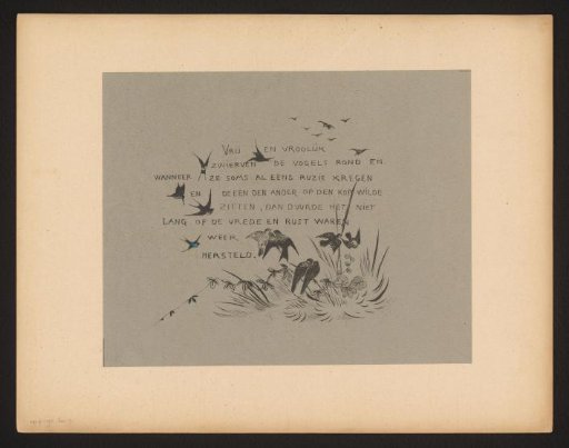 Text Page with Swallows