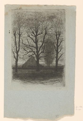 Farmhouse between tall trees, Ewijkshoeve