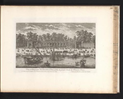 View of the waterfalls of the Château de Fontainebleau
