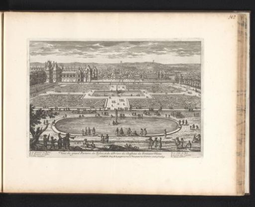 View of the Parterres in the Gardens of the Palace of Fontainebleau