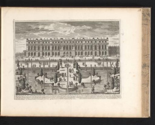 View of Versailles with fountains