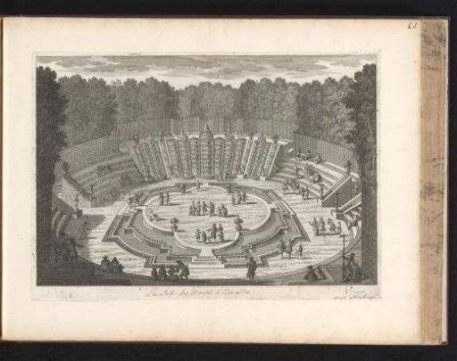 View of the dance hall in the gardens of Versailles