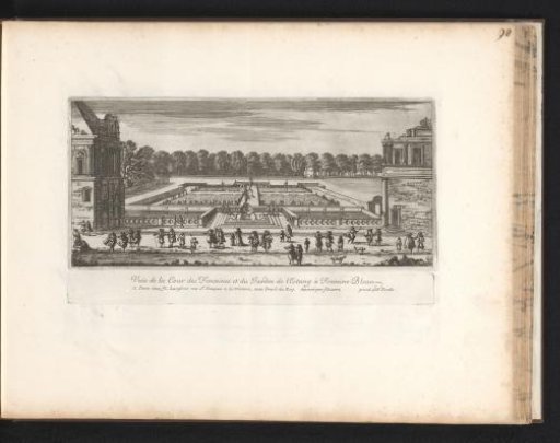 View of the garden of the Château de Fontainebleau