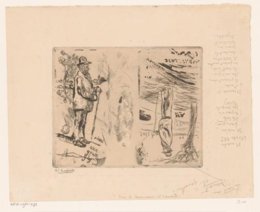 Study of a standing beggar with a stick