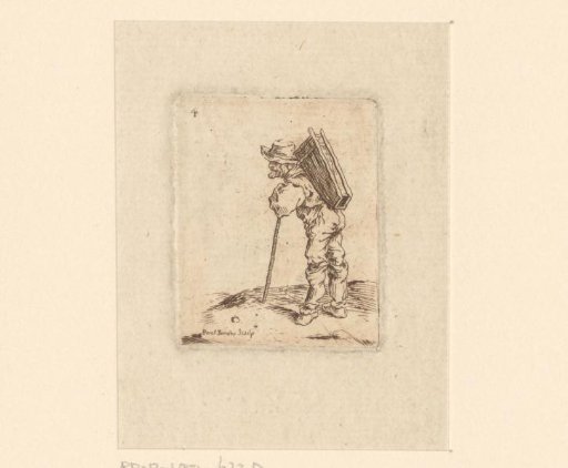 Man with a wooden basket on his back