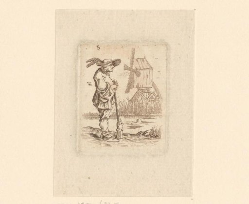 Soldier at a mill