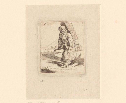 Man with baskets on his back