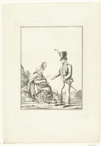 Soldier with a herring seller