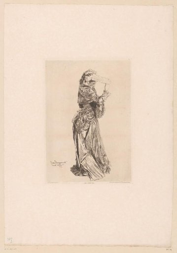 Officer and lady with a vegetable basket