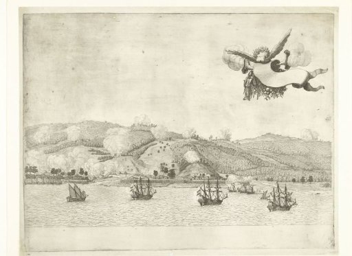 Burning of the Sugar Mills at All Saints' Bay near Salvador, ca. 1640-1641
