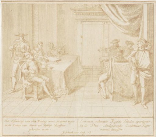 Reading of the will of King Charles II of Spain