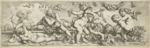 Frieze with eight playing children and putti