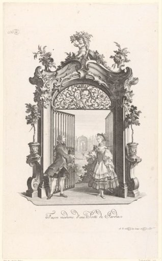 Garden Gate with a Man and a Woman
