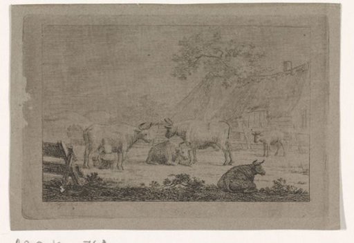 Farmyard with cows