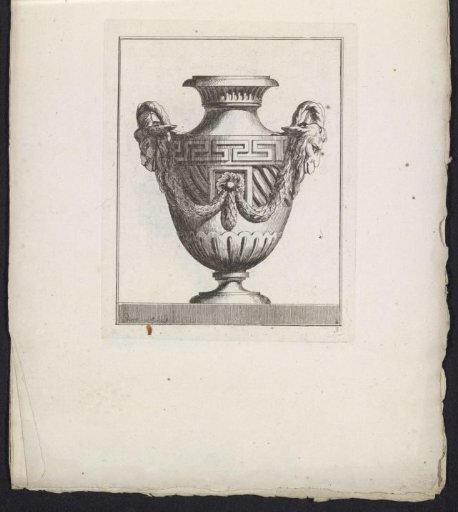 Vase with ram's heads