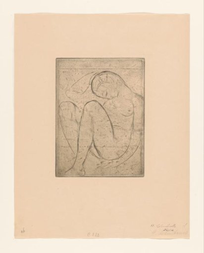 Seated Female Nude with Head Bent Forward