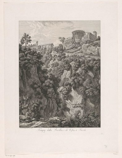 View of the Temple of Vesta near Tivoli