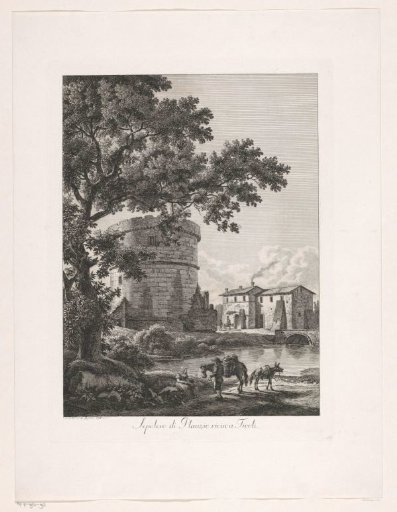 View of the tomb of Plautius Lucanus near Tivoli