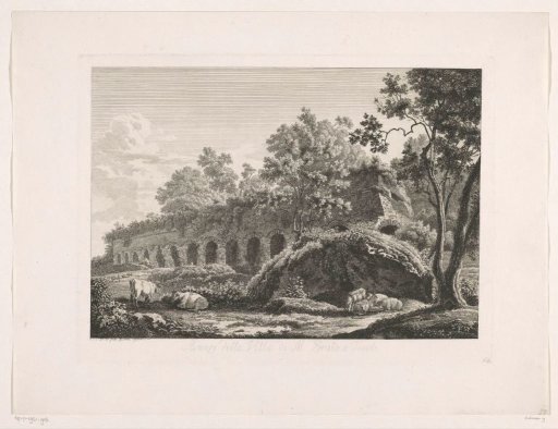 View of the ruins of the villa of Brutus in Tivoli