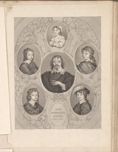 Portraits of Constantijn Huygens and his five children