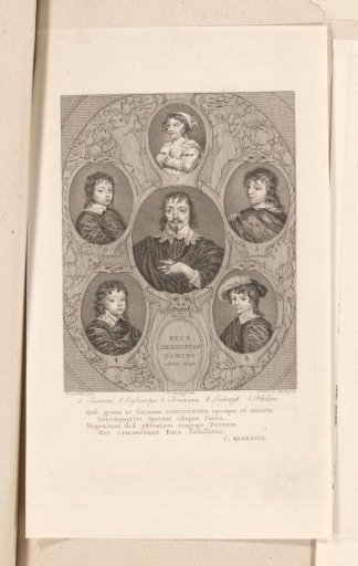 Portraits of Constantijn Huygens and his five children